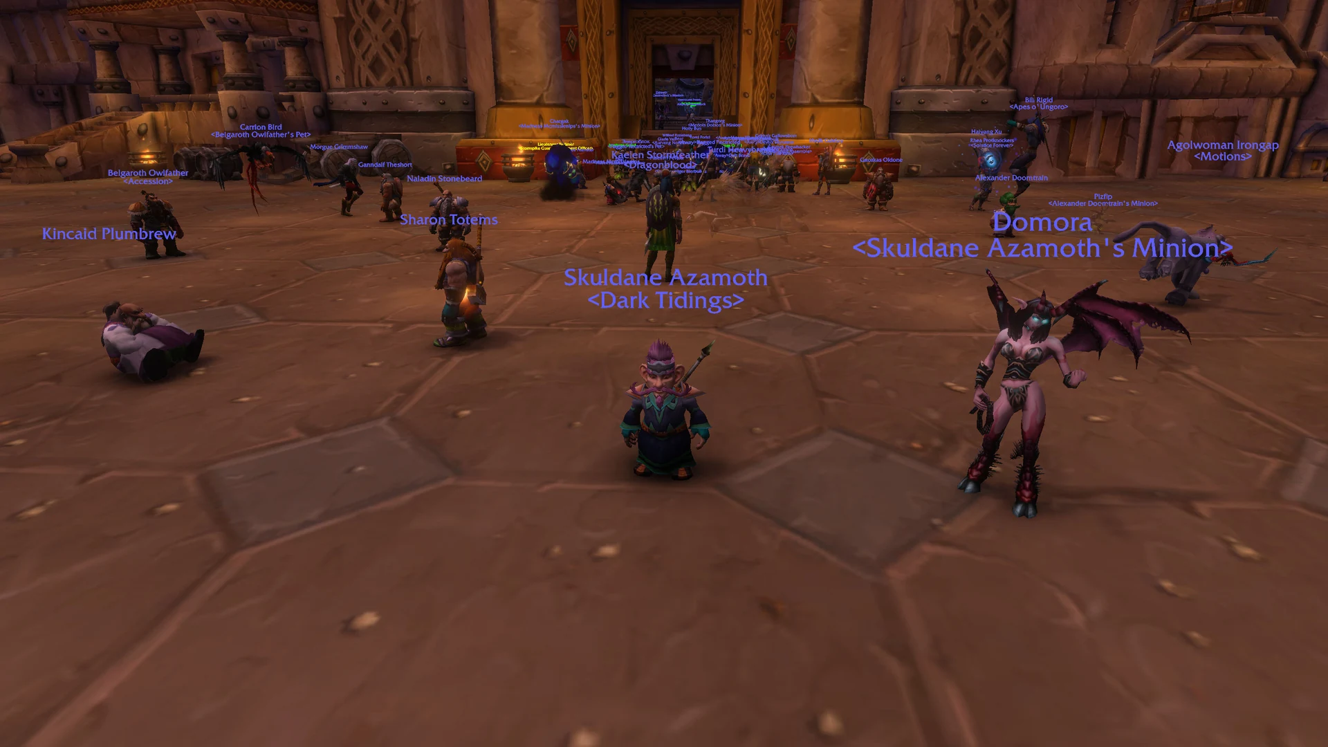 The crowd in Ironforge — Dark Tidings in the WoW Forever Beta