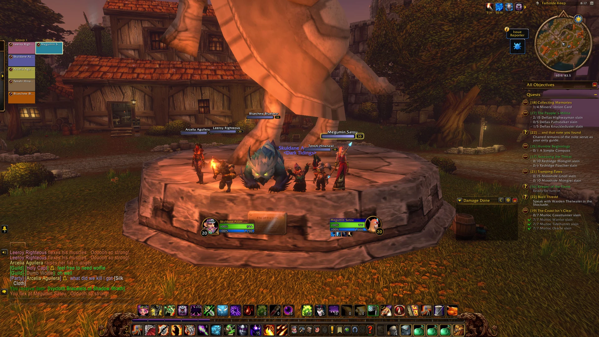 The party at the monument — Dark Tidings in the WoW Forever Beta