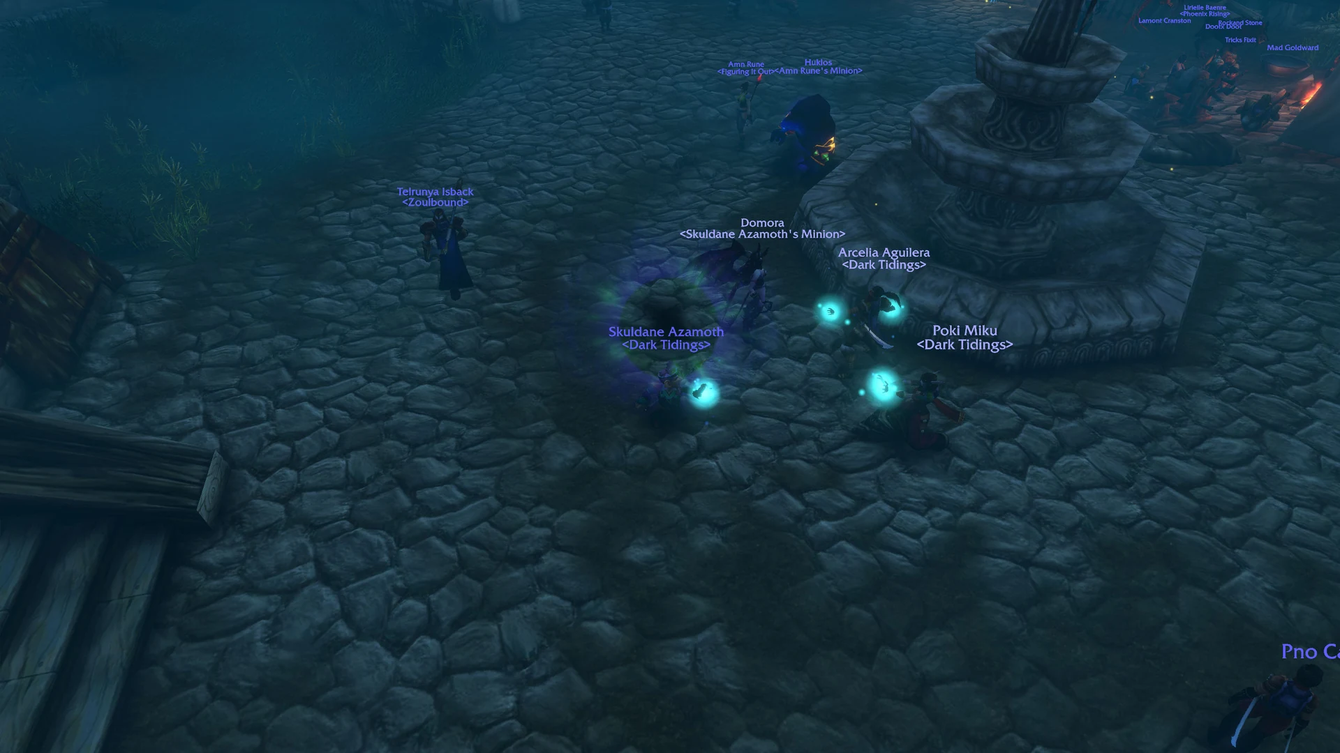 Casting by the fountain — Dark Tidings in the WoW Forever Beta